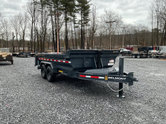 New 2025 Belmont DLX8214-14K Dump Trailer 82 X14' 14K Hyd. Jack & 3 Way tailgate 39.5 degree dump angle