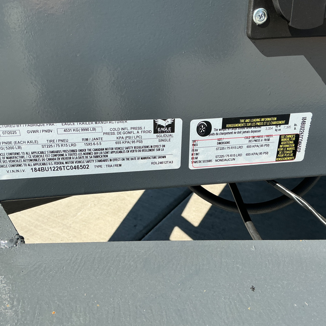 New 2026 Eagle Trailers 6x12 Raptor Low Profile Dump Tandem Axle 10K, Gray,