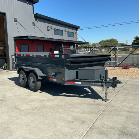 New 2026 Eagle Trailers 6x12 Raptor Low Profile Dump Tandem Axle 10K, Gray,