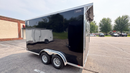 New Lightning 7.5x14 Aluminum Enclosed Trailer - Rear ramp door!