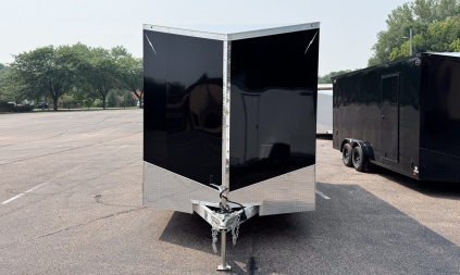 New Lightning 7.5x14 Aluminum Enclosed Trailer - Rear ramp door!