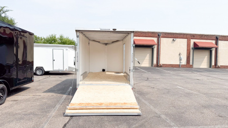 New Lightning 7.5x14 Aluminum Enclosed Trailer - Rear ramp door!