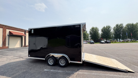 New Lightning 7.5x14 Aluminum Enclosed Trailer - Rear ramp door!
