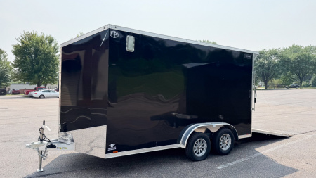 New Lightning 7.5x14 Aluminum Enclosed Trailer - Rear ramp door!