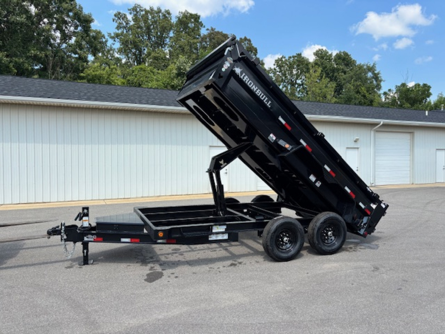 New 2025 Iron Bull 7x14 14k Scissor Lift Dump Trailer