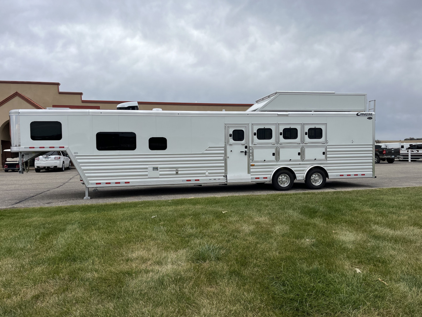 Used 2025 Cimarron Trailers 4H 14'8" Trail Boss LQ Horse Trailer