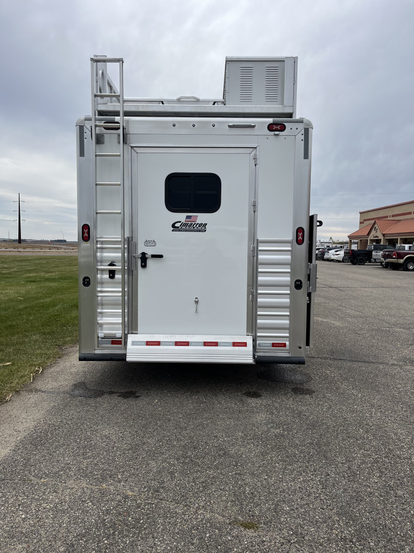 Used 2025 Cimarron Trailers 4H 14'8" Trail Boss LQ Horse Trailer
