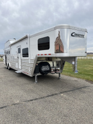 Used 2025 Cimarron Trailers 4H 14'8" Trail Boss LQ Horse Trailer