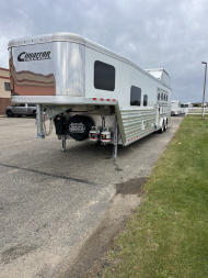 Used 2025 Cimarron Trailers 4H 14'8" Trail Boss LQ Horse Trailer