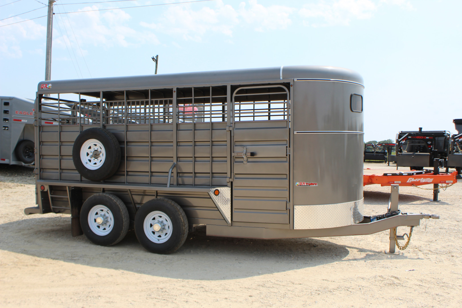 New 2025 GR TRAILERS 6.8' x 16' Bumper Pull Livestock Trailer
