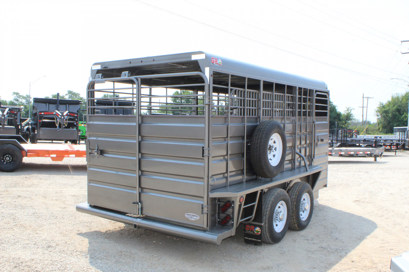 New 2025 GR TRAILERS 6.8' x 16' Bumper Pull Livestock Trailer