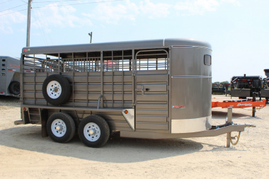 New 2025 GR TRAILERS 6.8' x 16' Bumper Pull Livestock Trailer