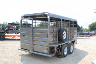 New 2025 GR TRAILERS 6.8' x 16' Bumper Pull Livestock Trailer