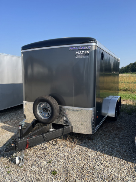 New 2025 HAUL ABOUT TRAILERS CARGO ENCLOSED LPD7H14TA2 7X14 TA RAMP DOOR (GVW:7000) CHARCOAL GRAY