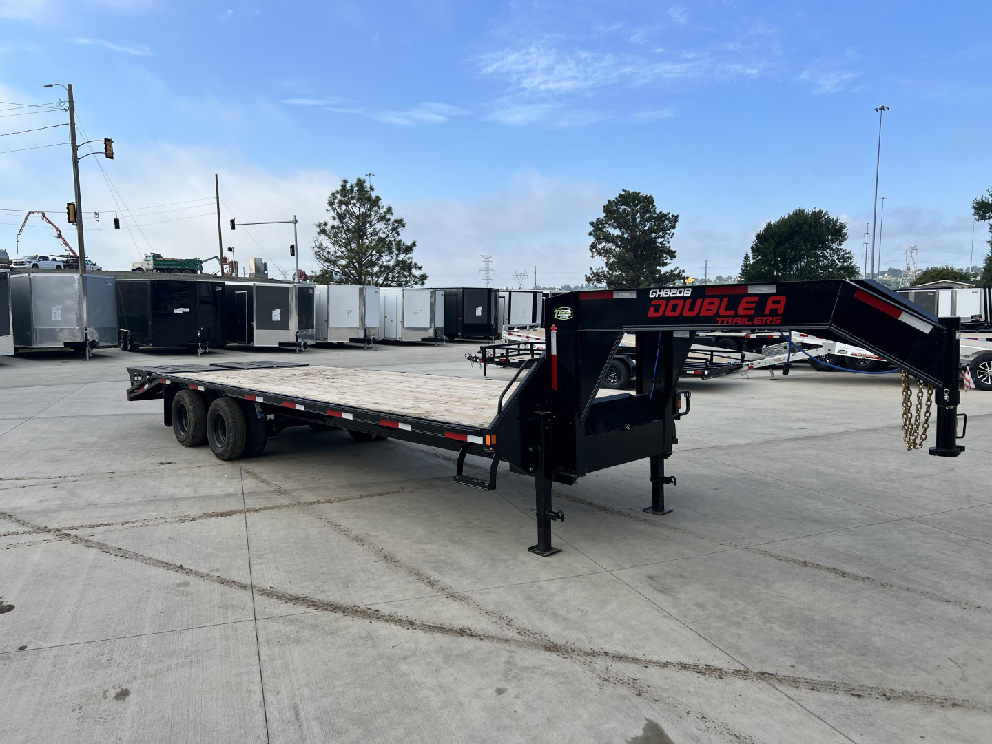New 2026 Double A 28’ Gooseneck Deckover 23’ plus 5’ x 102” with 2-10K tandem dual axles=25K