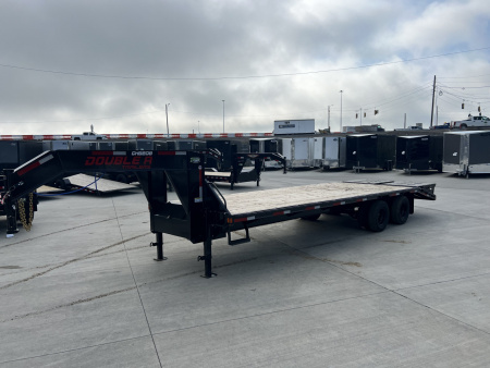 New 2026 Double A 28’ Gooseneck Deckover 23’ plus 5’ x 102” with 2-10K tandem dual axles=25K