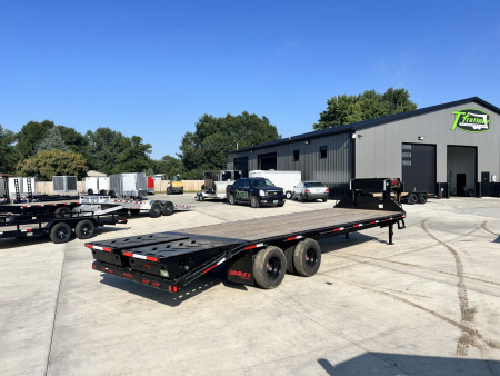 New 2026 Double A 28’ Gooseneck Deckover 23’ plus 5’ x 102” with 2-10K tandem dual axles=25K