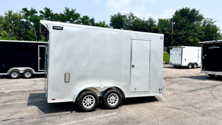 New Lightning 7.5x14 Aluminum Enclosed Trailer - Rear ramp door!