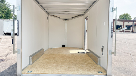 New Lightning 7.5x14 Aluminum Enclosed Trailer - Rear ramp door!