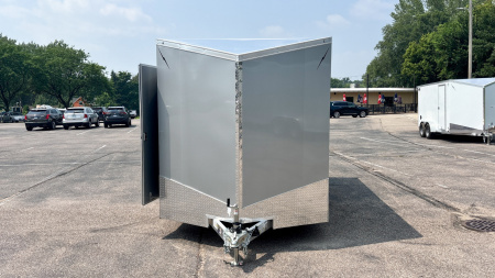 New Lightning 7.5x14 Aluminum Enclosed Trailer - Rear ramp door!
