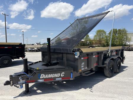 New 2026 Diamond C Trailers LPT207L14X82 (82" X 14') 15.5K Telescopic Dump Trailer