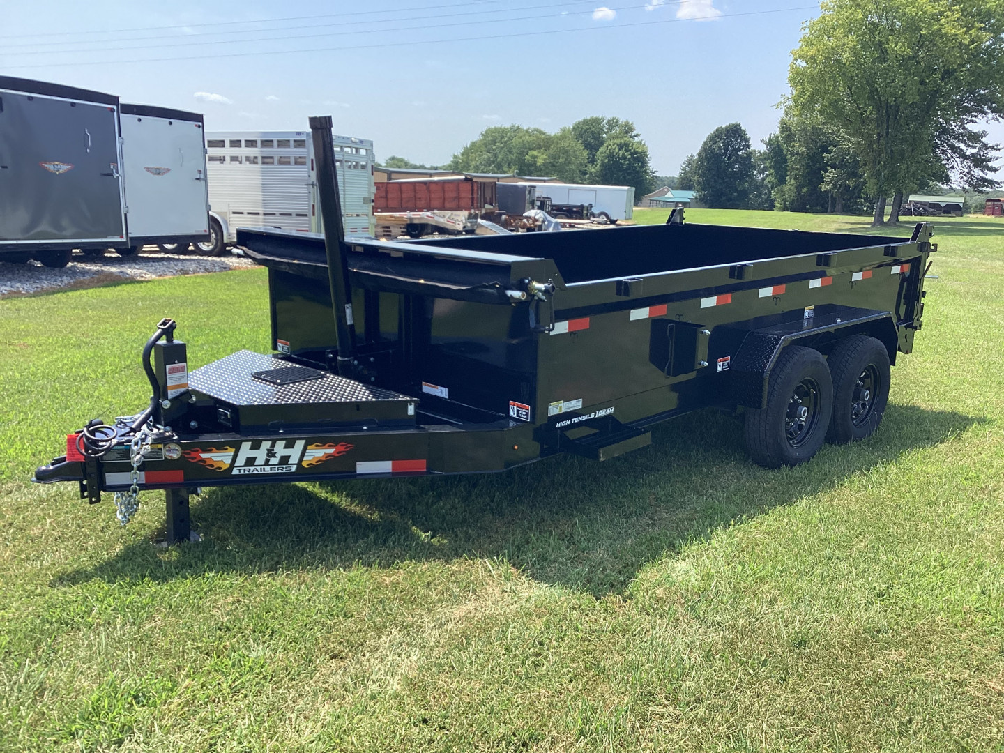 New 2025 H&H Trailers 83x14 I-Beam Telescopic Dump Trailer, 14K