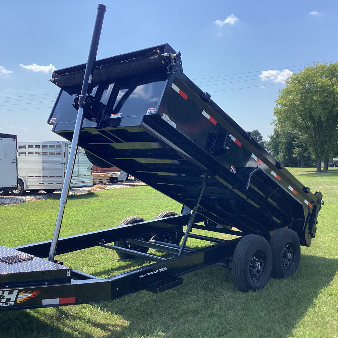 New 2025 H&H Trailers 83x14 I-Beam Telescopic Dump Trailer, 14K