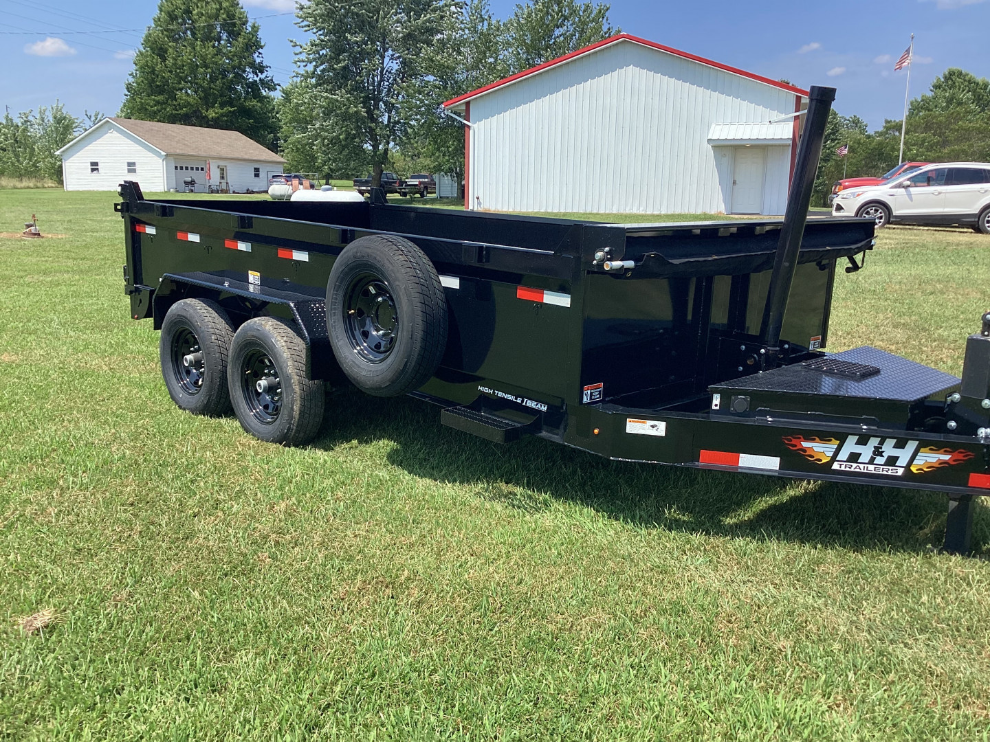 New 2025 H&H Trailers 83x14 I-Beam Telescopic Dump Trailer, 14K
