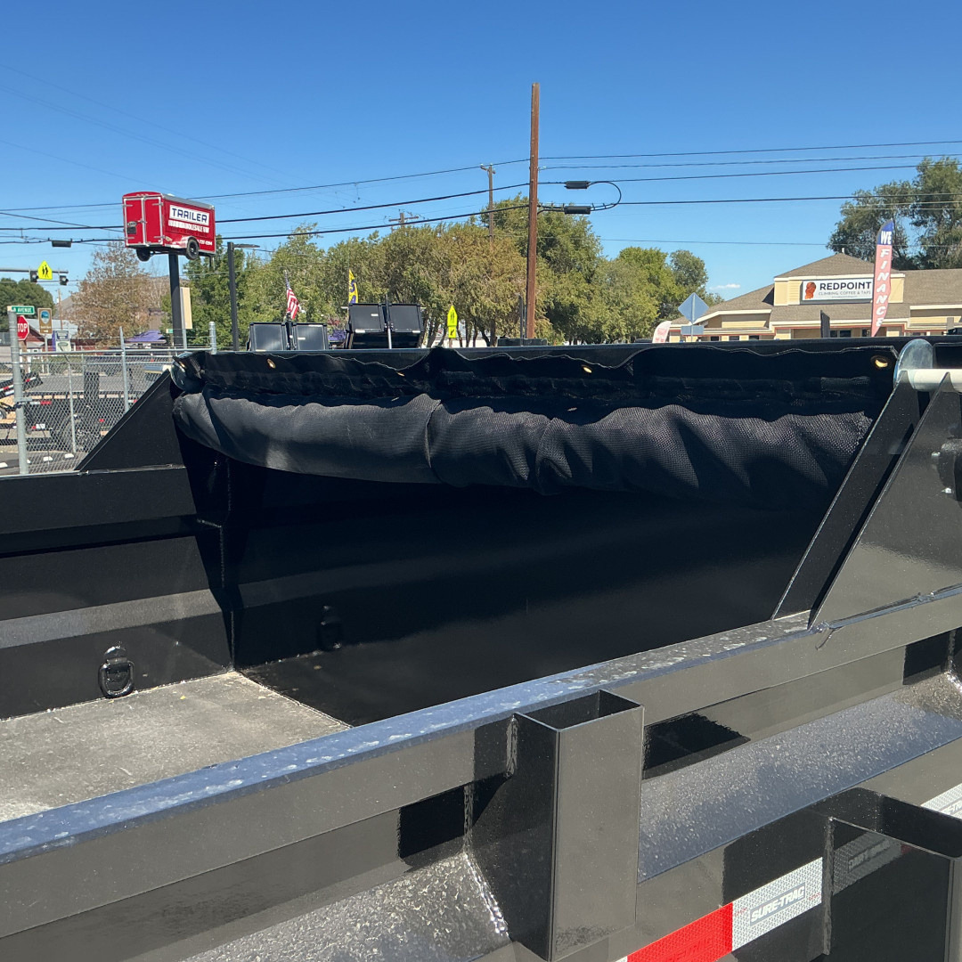 New 2025 Sure-Trac 7X14 14K Low Profile Dump Trailer Black