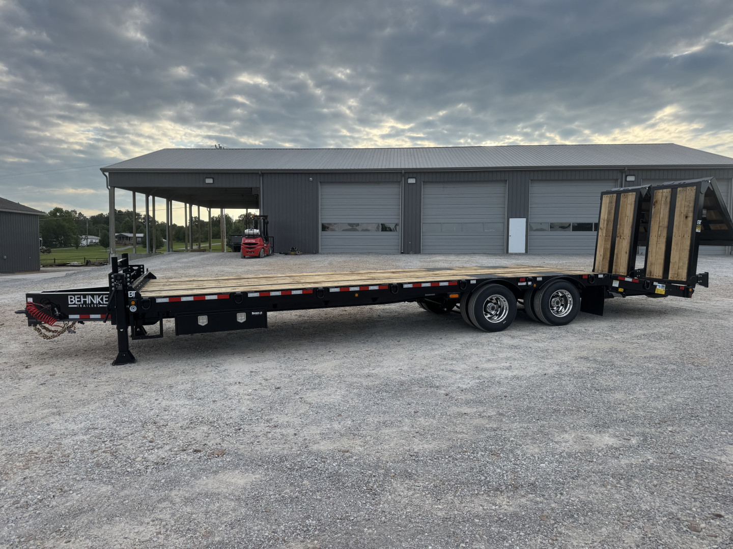 New 2026 Behnke 102"x31' 20 TON Pintle Hitch Tag Trailer *PAVER RAMPS*