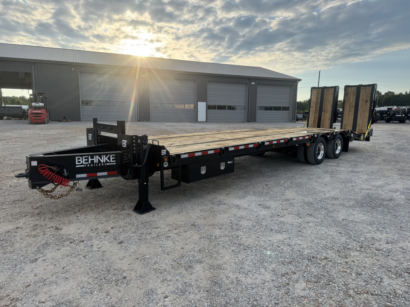 New 2026 Behnke 102"x31' 20 TON Pintle Hitch Tag Trailer *PAVER RAMPS*