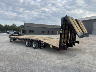 New 2026 Behnke 102"x31' 20 TON Pintle Hitch Tag Trailer *PAVER RAMPS*
