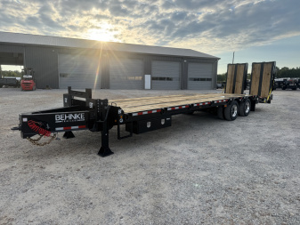 New 2026 Behnke 102"x31' 20 TON Pintle Hitch Tag Trailer *PAVER RAMPS*
