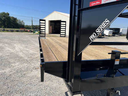 New 2026 Quality Trailers 102X24 Deckover Trailer Gooseneck 4' Pop Up Dovetail 17K GVWR