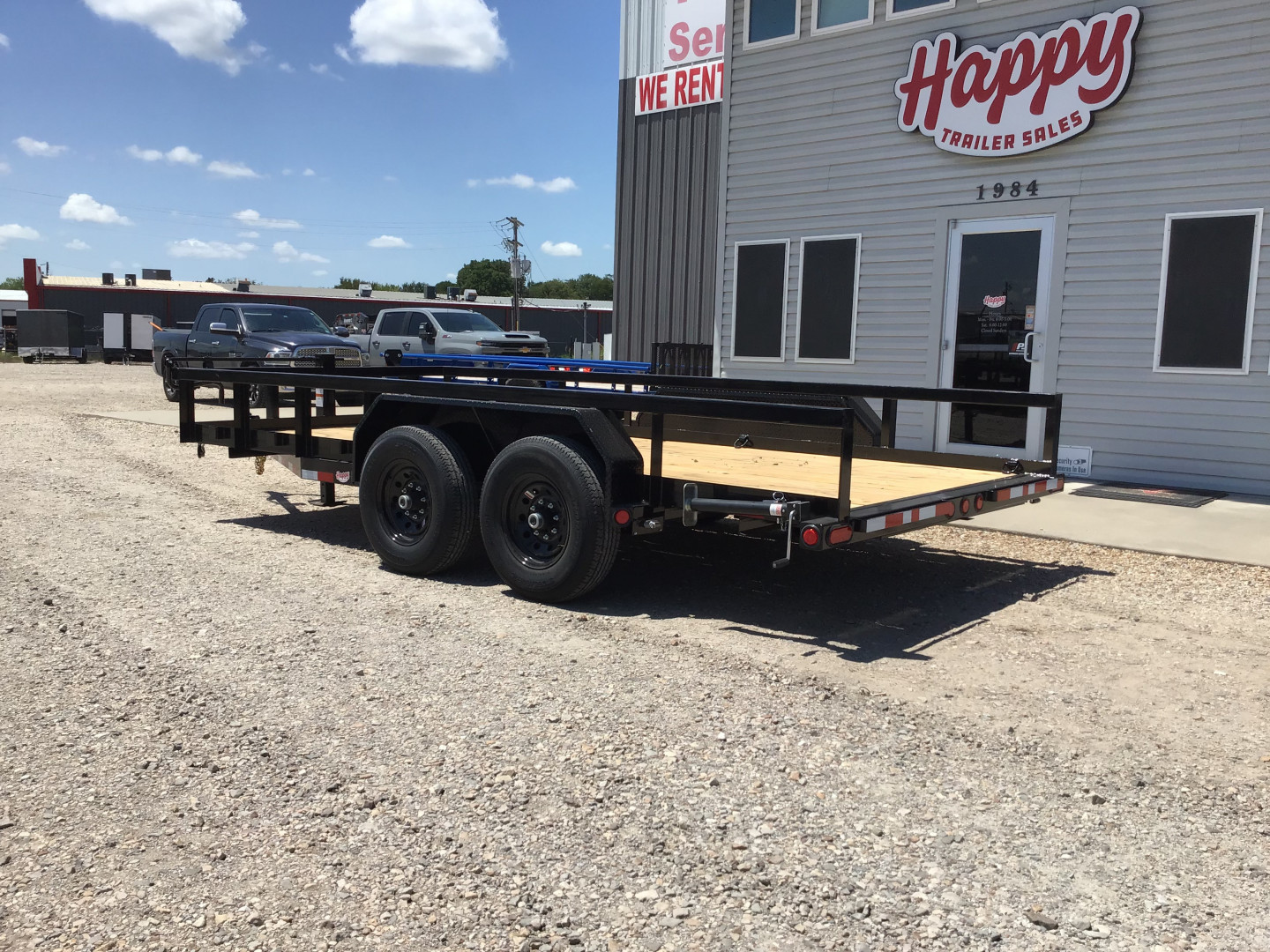 New 2026 PJ 83"x16' Angle Pipetop Trailer – P8