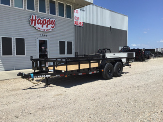 New 2026 PJ 83 x16' Angle Pipetop Trailer – P8