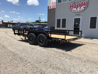 New 2026 PJ 83"x16' Angle Pipetop Trailer – P8