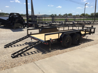 New 2026 PJ 83"x16' Angle Pipetop Trailer – P8