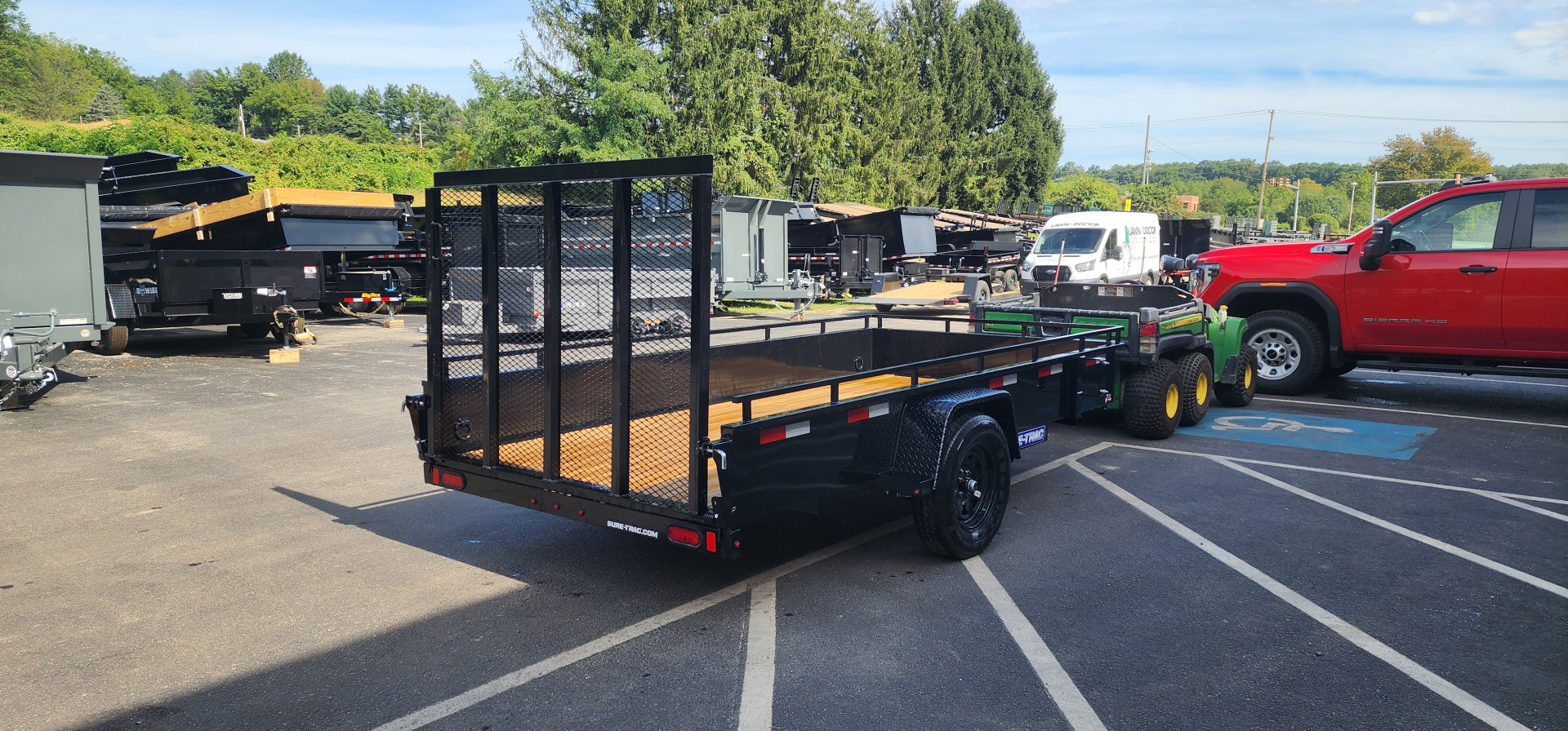 New 6 x 12 Sure-Trac 14" Steel High Side Landscape Trailer 3k