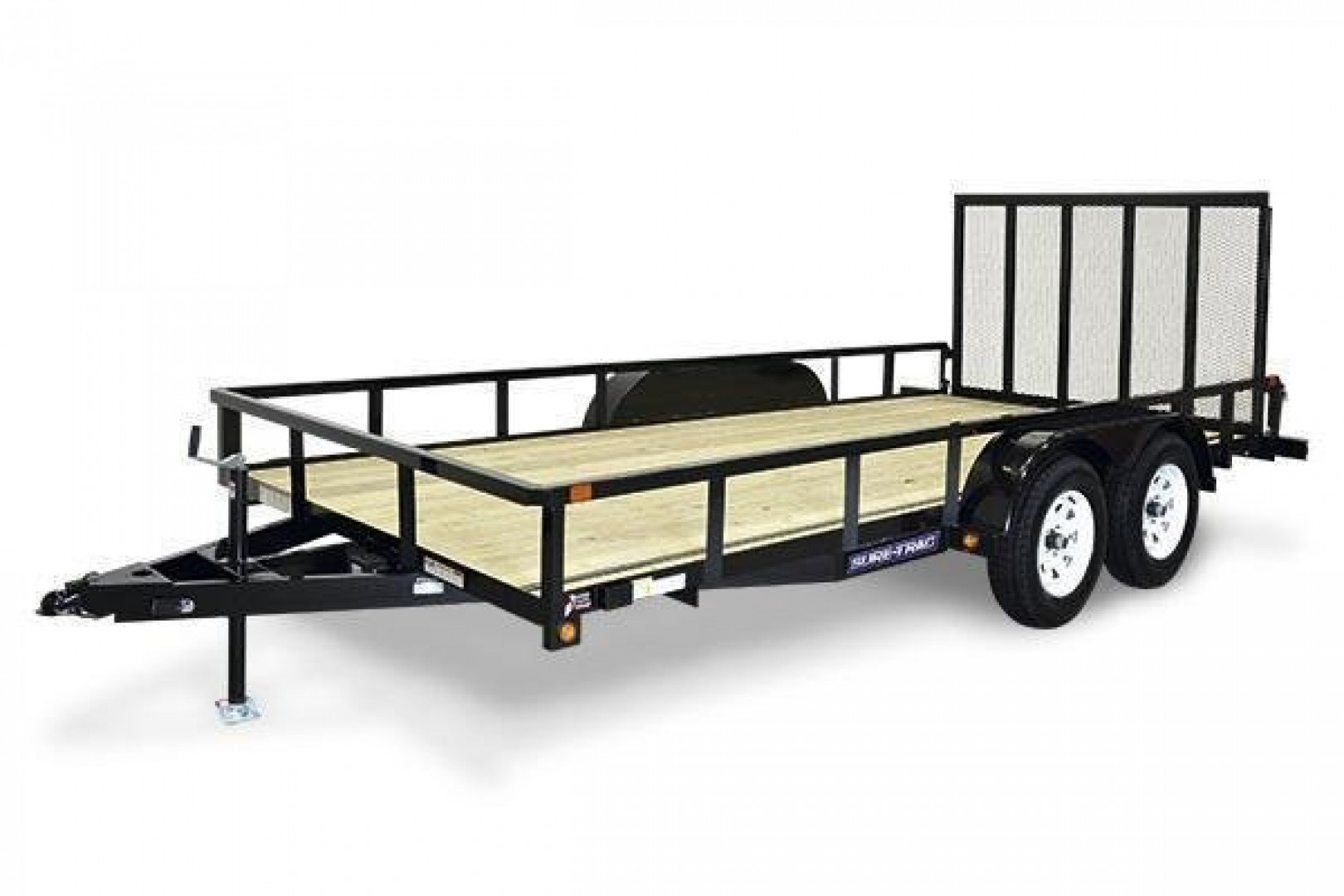 New 7 x 16 Sure-Trac Tube Top Utility Landscape Trailer 7k ***w/ 5' Ramp Gate