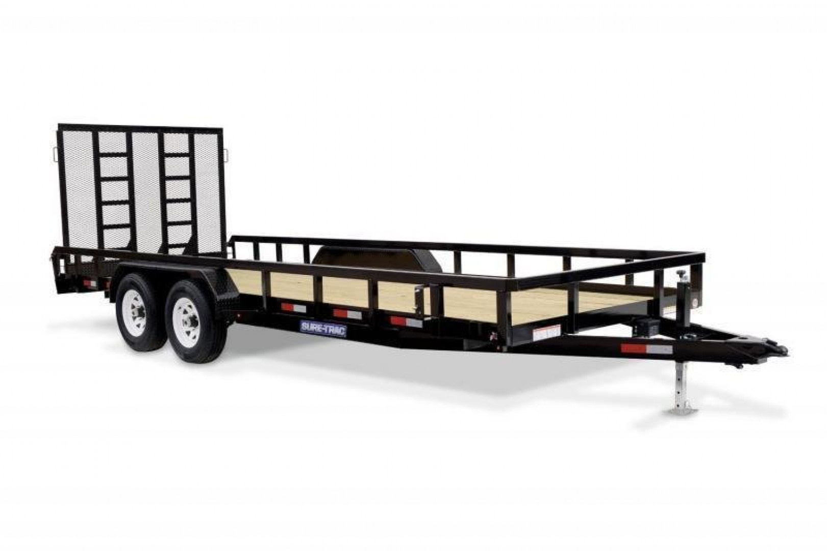 New 7 x 16 Sure-Trac Tube Top Utility Landscape Trailer 7k ***w/ 5' Ramp Gate