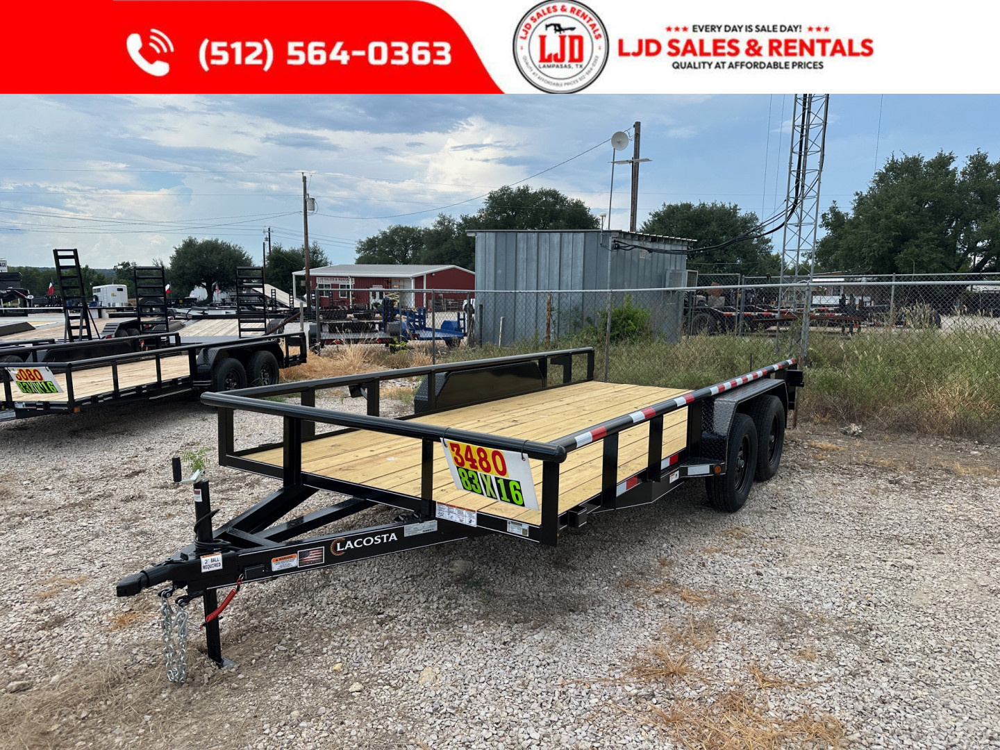 New 2025 Lacosta - Utility Trailer 83"x16' - SIR