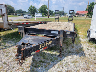Used 2008 Kaufman Trailers 85x18+5 Pintle Hitch Equipment Trailer