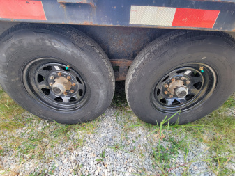 Used 2008 Kaufman Trailers 85x18+5 Pintle Hitch Equipment Trailer