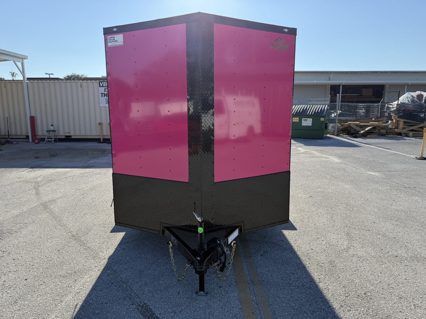 New 2026 Rock Solid Cargo 7x14 7K Pink Black Out Rear Ramp Door Cargo / Enclosed Trailer