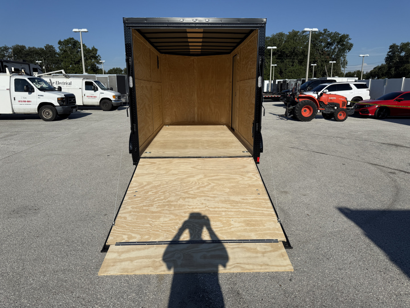 New 2026 Rock Solid Cargo 7x14 7K Pink Black Out Rear Ramp Door Cargo / Enclosed Trailer