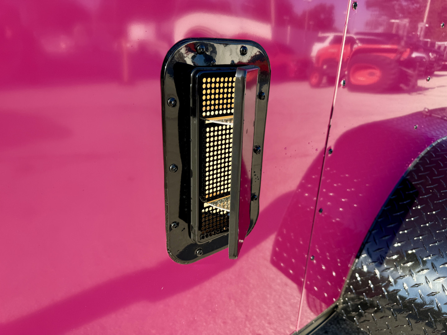 New 2026 Rock Solid Cargo 7x14 7K Pink Black Out Rear Ramp Door Cargo / Enclosed Trailer