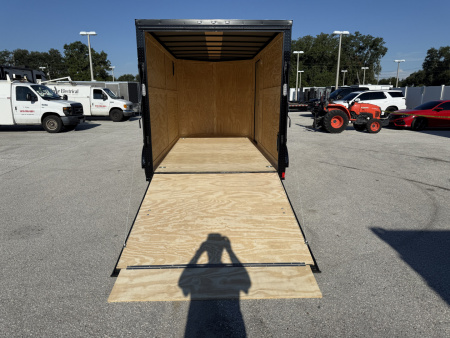 New 2026 Rock Solid Cargo 7x14 7K Pink Black Out Rear Ramp Door Cargo / Enclosed Trailer