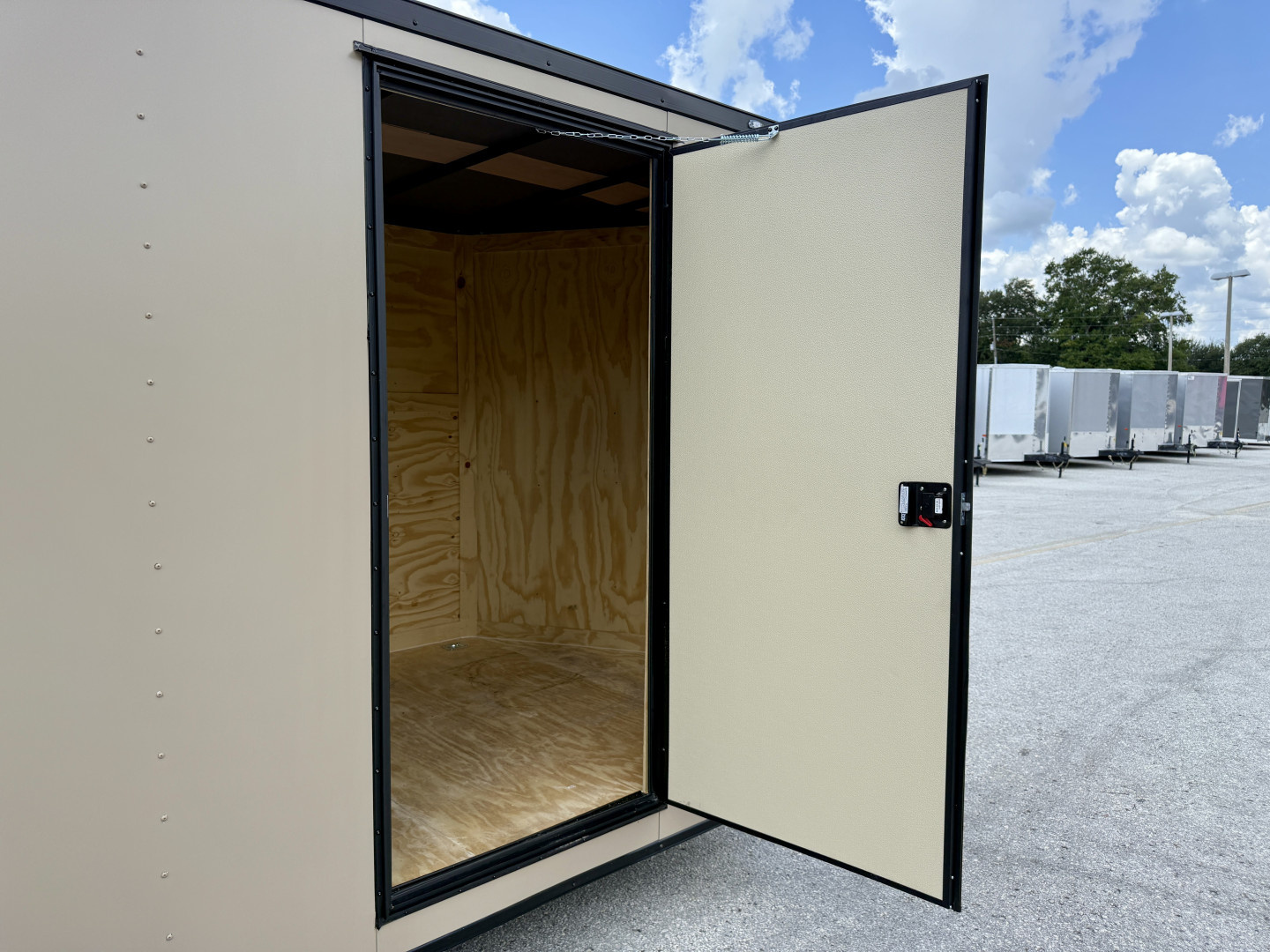 New 2026 Rock Solid Cargo 7x16 Sierra Tan 7K Rear Ramp Door Cargo / Enclosed Trailer