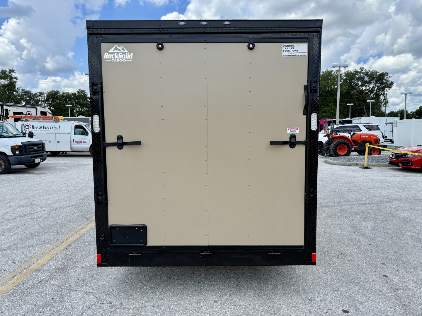 New 2026 Rock Solid Cargo 7x16 Sierra Tan 7K Rear Ramp Door Cargo / Enclosed Trailer